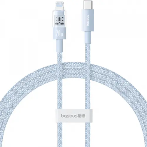 Cablu Date si Incarcare USB-C - Lightning Baseus Gem P10373001311-01, 20W, 2m, Albastru
