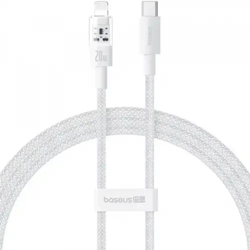 Cablu Date si Incarcare USB-C - Lightning Baseus Gem P10373001211-01, 20W, 2m, Alb