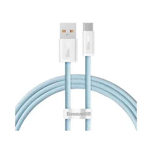 Cablu de date Baseus Dynamic Series, USB la USB-C, 100W, Fast Charging, 1m, Albastru