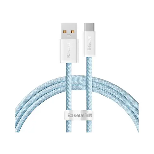 Cablu de date Baseus Dynamic Series, USB la USB-C, 100W, Fast Charging, 1m, Albastru