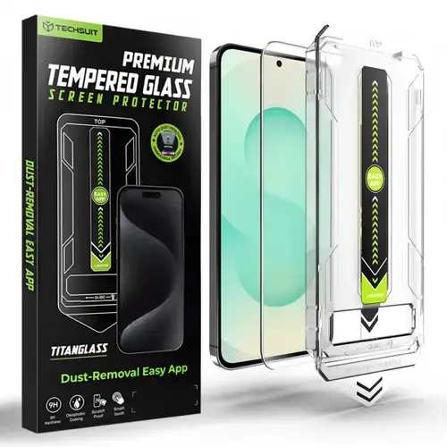 Folie de protectie Ecran Techsuit TitanGlass CrystalHD pentru Samsung Galaxy S26 Plus, Sticla Securizata, Full Glue