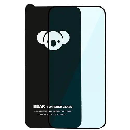 Folie de protectie Ecran Bear HD pentru Apple iPhone 17 Pro, Sticla Securizata, Full Glue, Neagra