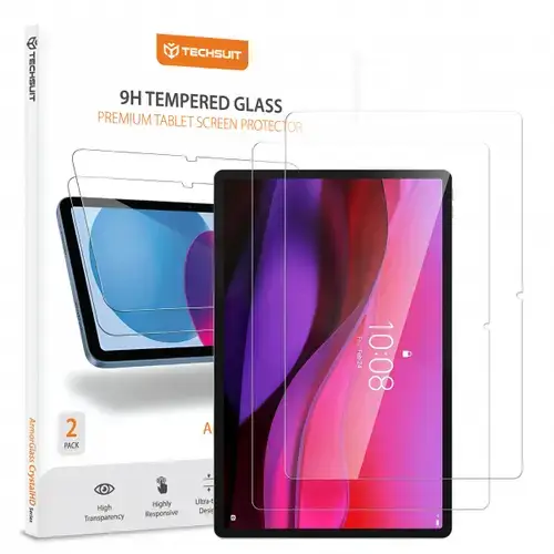 Folie de protectie Ecran Techsuit ArmorGlass CrystalHD pentru Lenovo Yoga Tab Plus, Sticla Securizata, Full Glue, Set 2 bucati