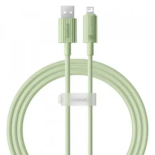 Cablu Date si Incarcare USB-A - Lightning Baseus Habitat P10360200631-01, 18W, 2m, Verde