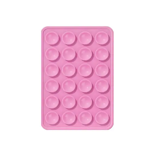 Suport Silicon Lemontti Duo cu ventuze pentru telefon, Fuchsia
