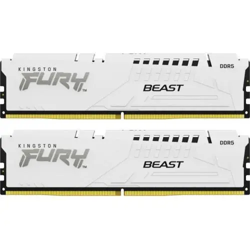 Memorii Kingston Fury Beast White Intel XMP 3.0, 64GB, DDR5-5200MHz, CL40, Dual Channel