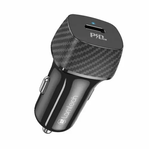 Incarcator auto Lamtech, USB Type-C, PD 25W, Negru