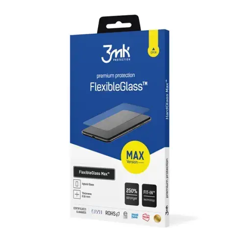 Folie de protectie 3mk FlexibleGlass Max pentru iPhone 16, Negru