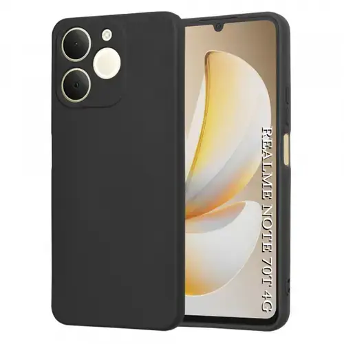 Husa pentru Realme Note 70T, Techsuit, SoftFlex, Neagra