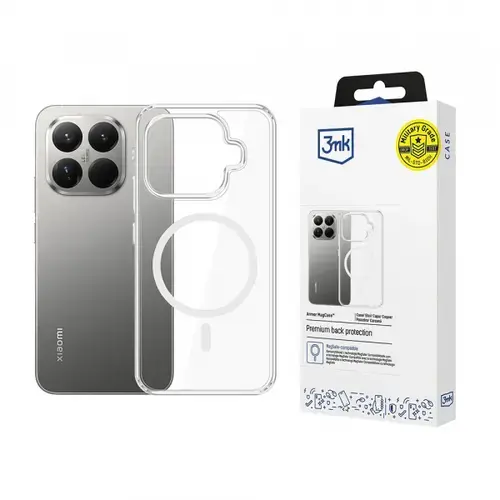 Husa MagSafe pentru Xiaomi 15T Pro, 3MK, Armor MagCase, Transparenta