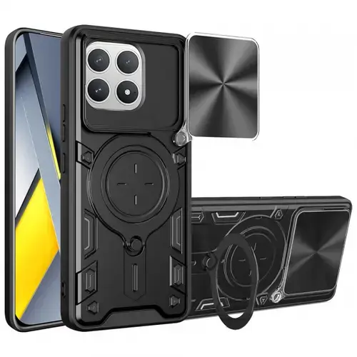 Husa pentru Xiaomi Poco F8 Pro, Techsuit, CamGuard Pro, Neagra
