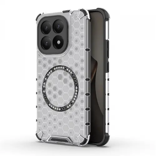 Husa MagSafe pentru Xiaomi 15T, Techsuit, HoneyComb Shield, Alba