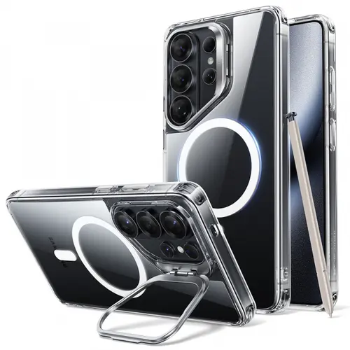 Husa MagSafe pentru Samsung Galaxy S26 Ultra, ESR, Classic Hybrid Kickstand, Transparenta