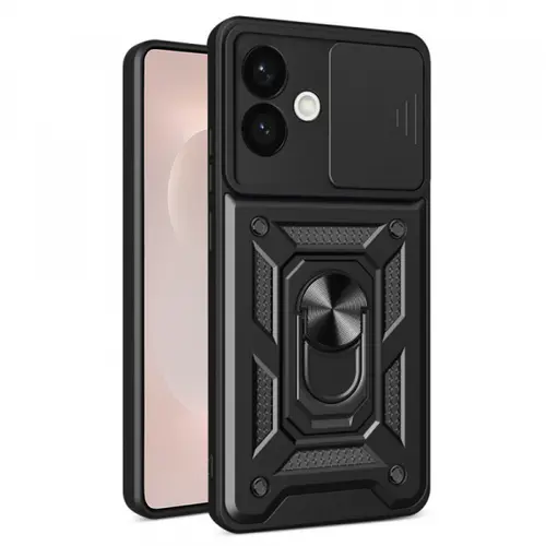 Husa pentru Samsung Galaxy S26 Edge, Techsuit, CamShield, Neagra