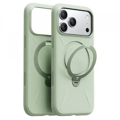 Husa MagSafe pentru Apple iPhone 17 Pro Max, Torras, QPRO Silicone, Verde Matcha