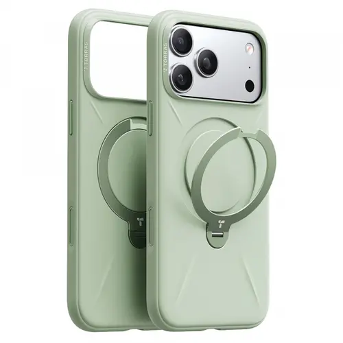 Husa MagSafe pentru Apple iPhone 17 Pro Max, Torras, QPRO Silicone, Verde Matcha