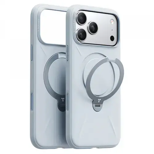 Husa MagSafe pentru Apple iPhone 17 Pro Max, Torras, QPRO Silicone, Albastra Deschis
