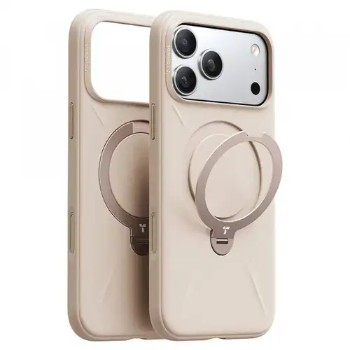 Husa MagSafe pentru Apple iPhone 17 Pro, Torras, QPRO Silicone, Aurie
