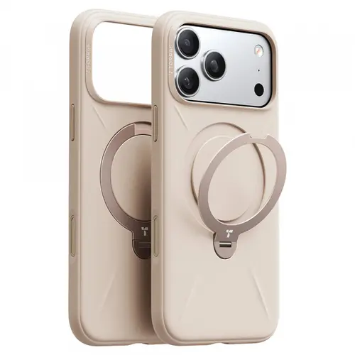 Husa MagSafe pentru Apple iPhone 17 Pro, Torras, QPRO Silicone, Aurie