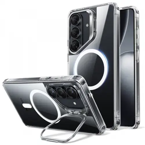 Husa MagSafe pentru Samsung Galaxy S26, ESR, Classic Hybrid Kickstand, Transparenta