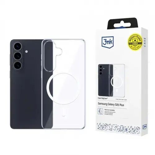 Husa MagSafe pentru Samsung Galaxy S26, 3MK, Clear MagCase, Transparenta