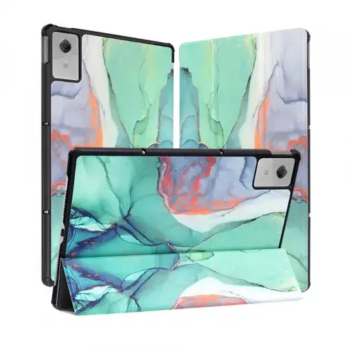 Husa pentru Lenovo Idea Tab Plus, Techsuit, FoldPro Green Time, Multicolor