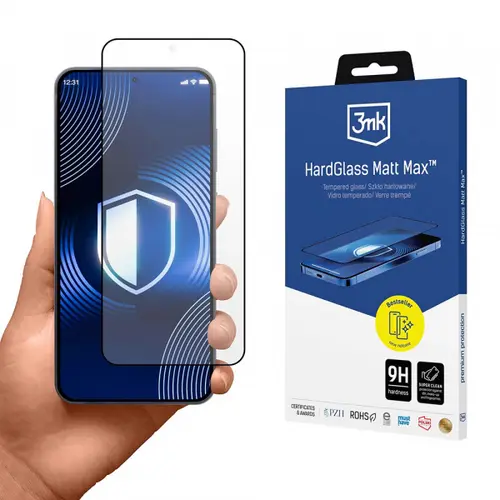 Folie de protectie Ecran Matte 3MK Max pentru Samsung Galaxy S26 Plus, Sticla Securizata, Full Glue, Neagra