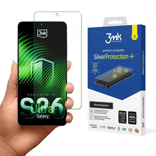 Folie de protectie Ecran 3MK Silver Protect+ pentru Samsung Galaxy S26 Ultra, Plastic