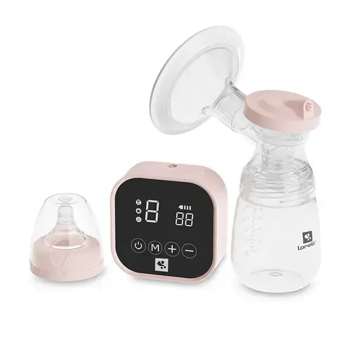 Pompa  de san electrica Lorelli Lea, ecran LCD, recipient 180 ml, Roz
