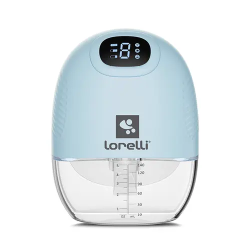 Pompa  de san electrica Lorelli Alice, portabila, utilizare fara maini, recipient 140ml, Albastru