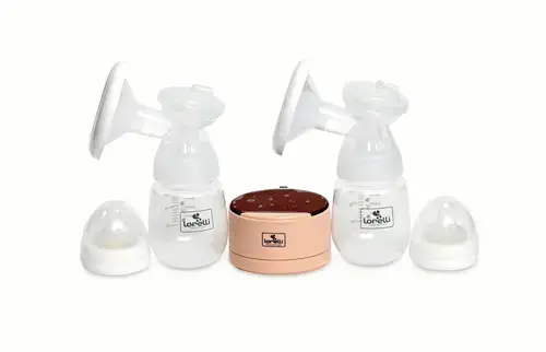 Pompa de san electrica dubla Lorelli Daily Comfort, LED touch screen, 3 moduri de functionare, Roz