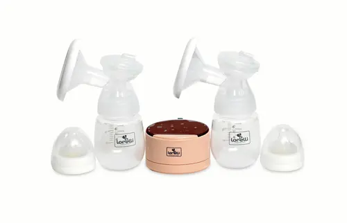 Pompa de san electrica dubla Lorelli Daily Comfort, LED touch screen, 3 moduri de functionare, Roz