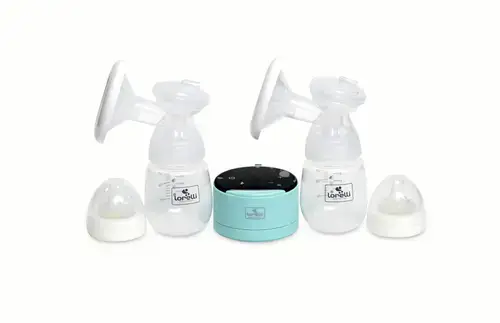 Pompa de san electrica dubla Lorelli Daily Comfort, LED touch screen, 3 moduri de functionare, Albastru