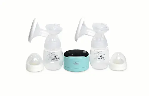Pompa de san electrica dubla Lorelli Daily Comfort, LED touch screen, 3 moduri de functionare, Albastru