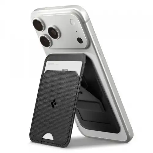 Portofel MagSafe, Spigen, Slim Fold S314-1, Negru