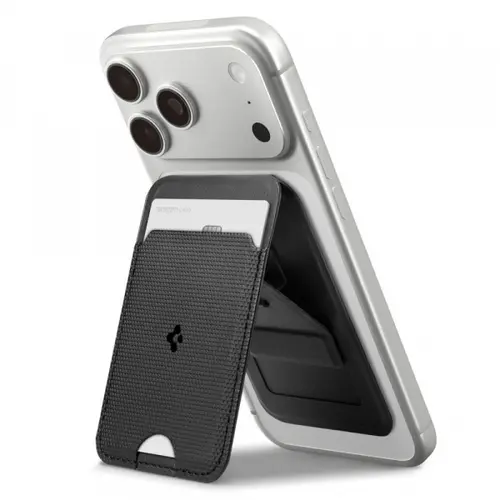 Portofel MagSafe, Spigen, Slim Fold S314-1, Negru