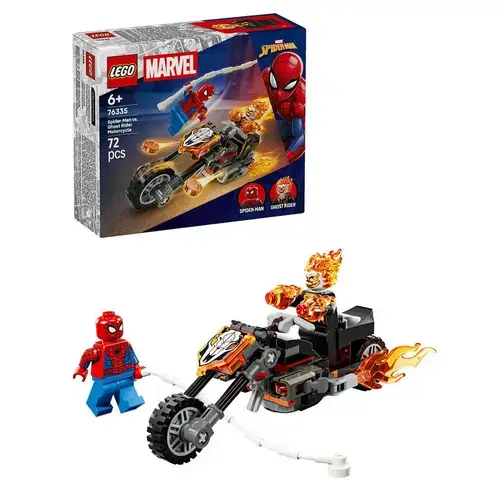 LEGO® Marvel - Omul Paianjen vs Calaretul fantoma pe motocicleta 76335, 72 piese