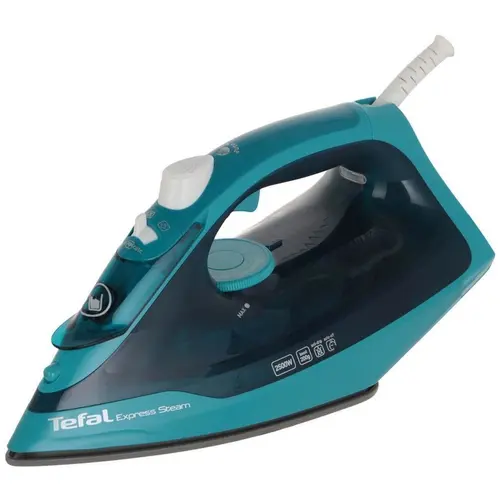 Fier de calcat Tefal Express Steam FV2867E0, 2400 W, 270 ml, Turcoaz