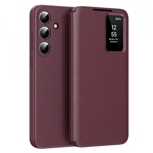 Husa pentru Samsung Galaxy S26, Techsuit, SmartView, Rosie