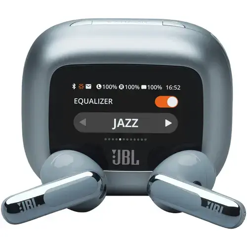 Casti In-Ear JBL Live Flex 3, Bluetooth 5.3, Hi-Res, Smart Case, True Adaptive NC, Autonomie 50H, Multi-point, IP54, Albastru