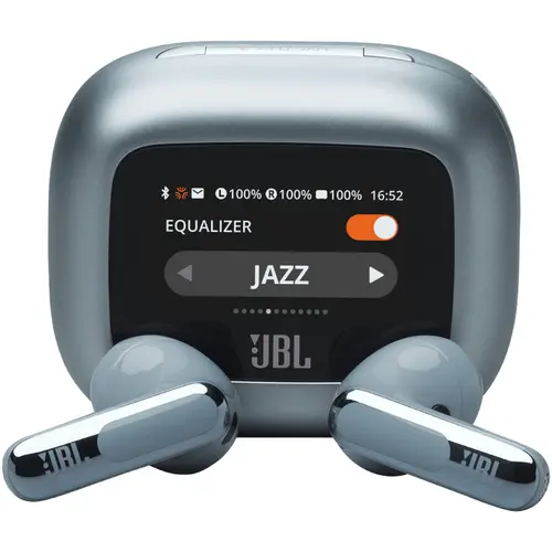 Casti In-Ear JBL Live Flex 3, Bluetooth 5.3, Hi-Res, Smart Case, True Adaptive NC, Autonomie 50H, Multi-point, IP54, Albastru