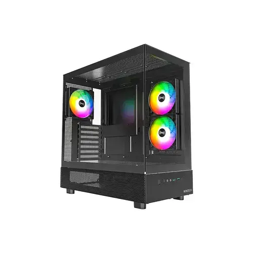 Carcasa Montech XR, Middle Tower, tempered glass, Negru