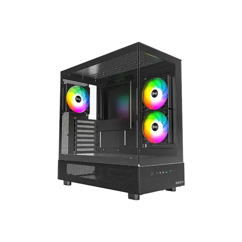 Carcasa Montech XR, Middle Tower, tempered glass, Negru