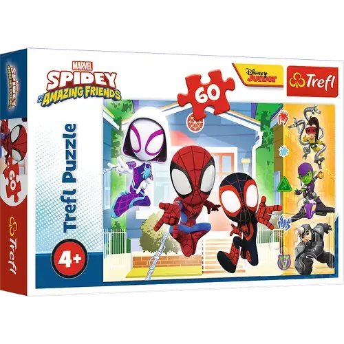 Puzzle Trefl Spiderman, Lumea lui Spidey, 60 piese