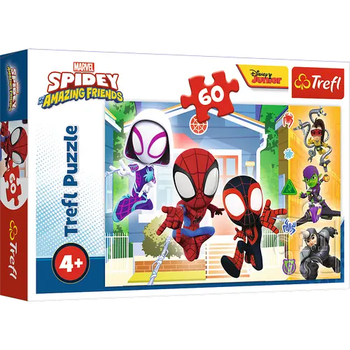 Puzzle Trefl Spiderman, Lumea lui Spidey, 60 piese