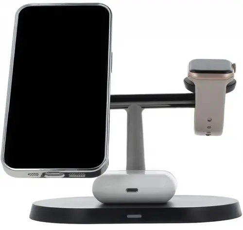 Incarcator Retea Wireless MaXlife MXWC-03 3in1, 15W, 1.67A, Negru