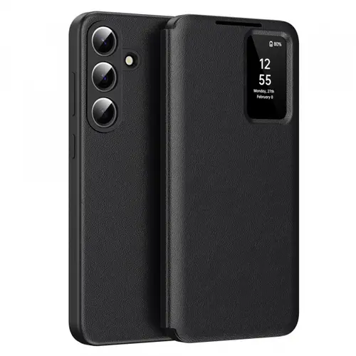 Husa pentru Samsung Galaxy S26, Techsuit, SmartView, Neagra