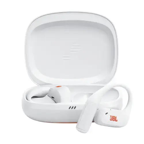 Casti alergare open-ear JBL Endurance Zone, True Wireless, IP68, 4 microfoane, Redare pana la 32 ore, Bluetooth 5.3, Alb