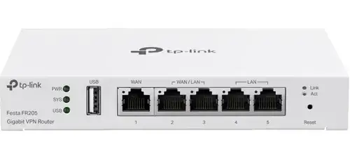Router wired TP-Link Festa FR205, 5 porturi Gigabit, 1 port USB WAN