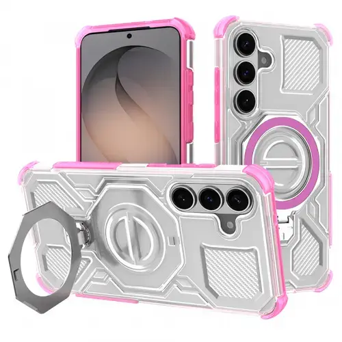Husa pentru Samsung Galaxy S26, Techsuit, Carbon Shield Pro, Roz